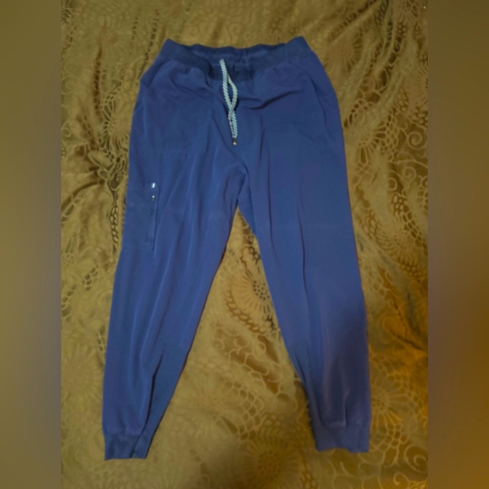 Men's Jaanu Blue Jogger Scrub Pants 1X - Picture 3 of 5